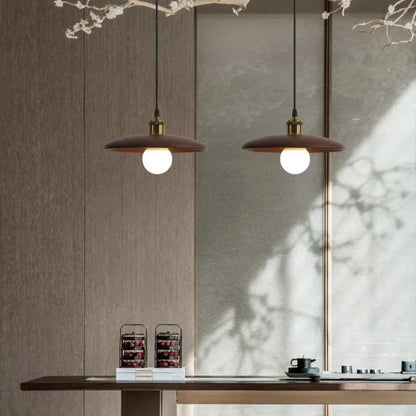 Japanese Minimalist Wooden Pendant Light – Nordic Zen LED Hanging Lamp - Modefinity