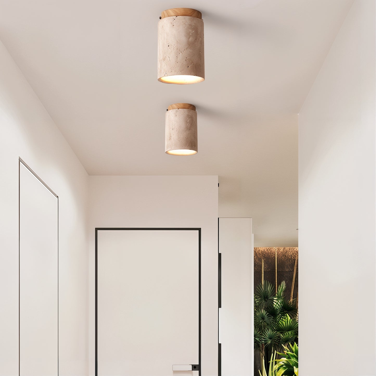 Japanese Style Stone Wood Light - Modefinity