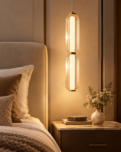 Elegant Fluted Glass Pendant Light