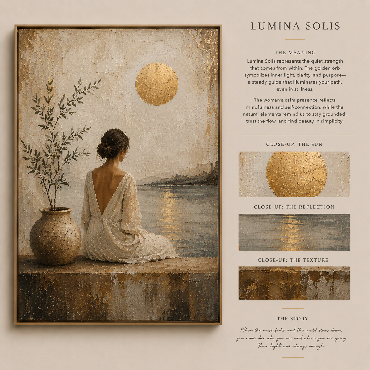 Lumina Solis | Textured Figurative Wall Art