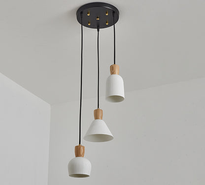 Japandi Wood Style Ceramic Pendant Light - 209CPL - Modefinity