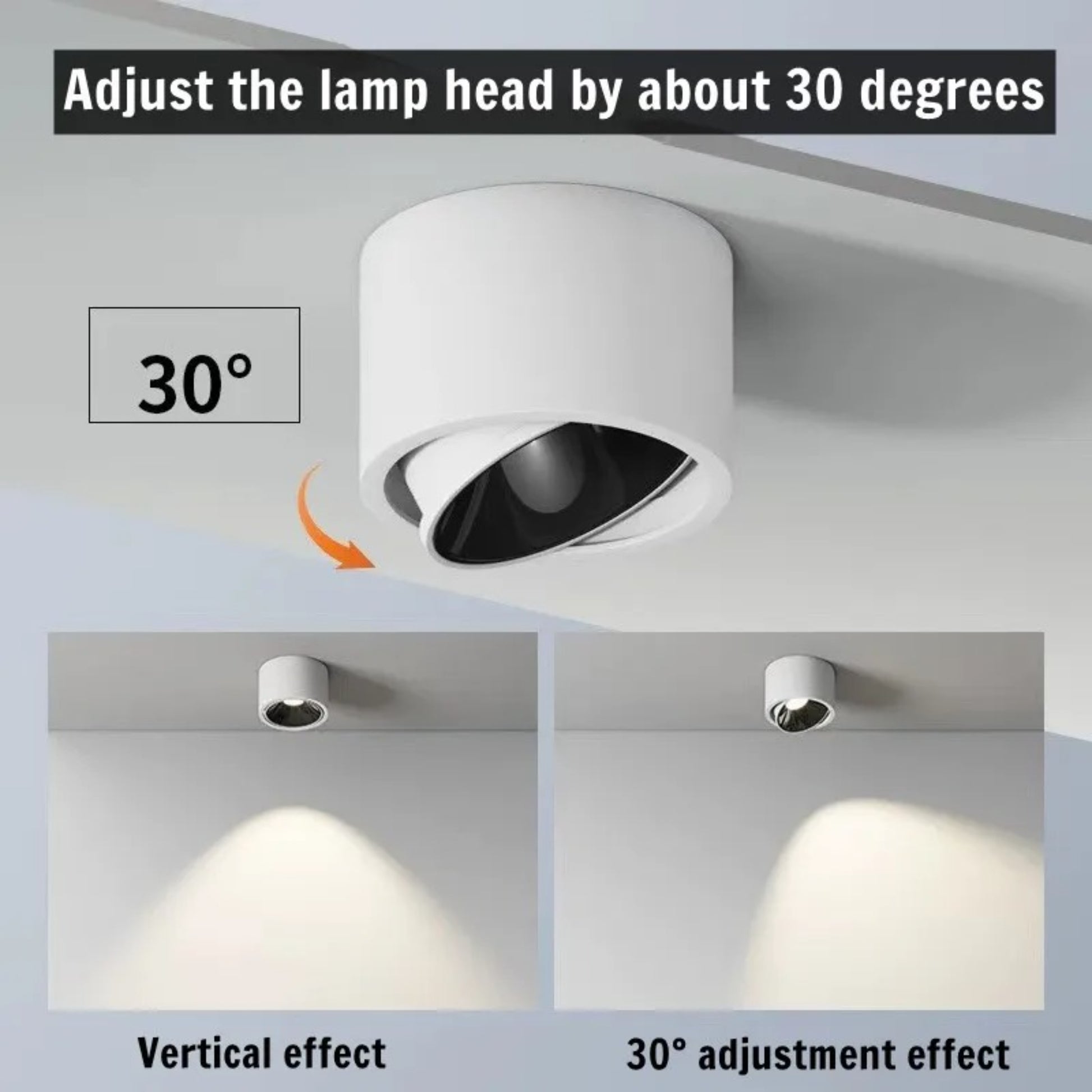 Modern Cylinder Surface-Mounted LED Ceiling Light - Modefinity