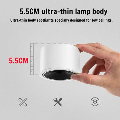 Modern Cylinder Surface-Mounted LED Ceiling Light - Modefinity