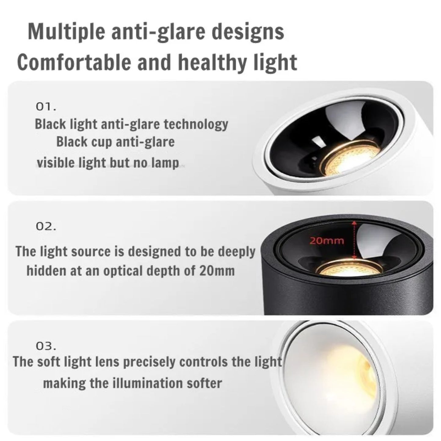 Modern Cylinder Surface-Mounted LED Ceiling Light - Modefinity
