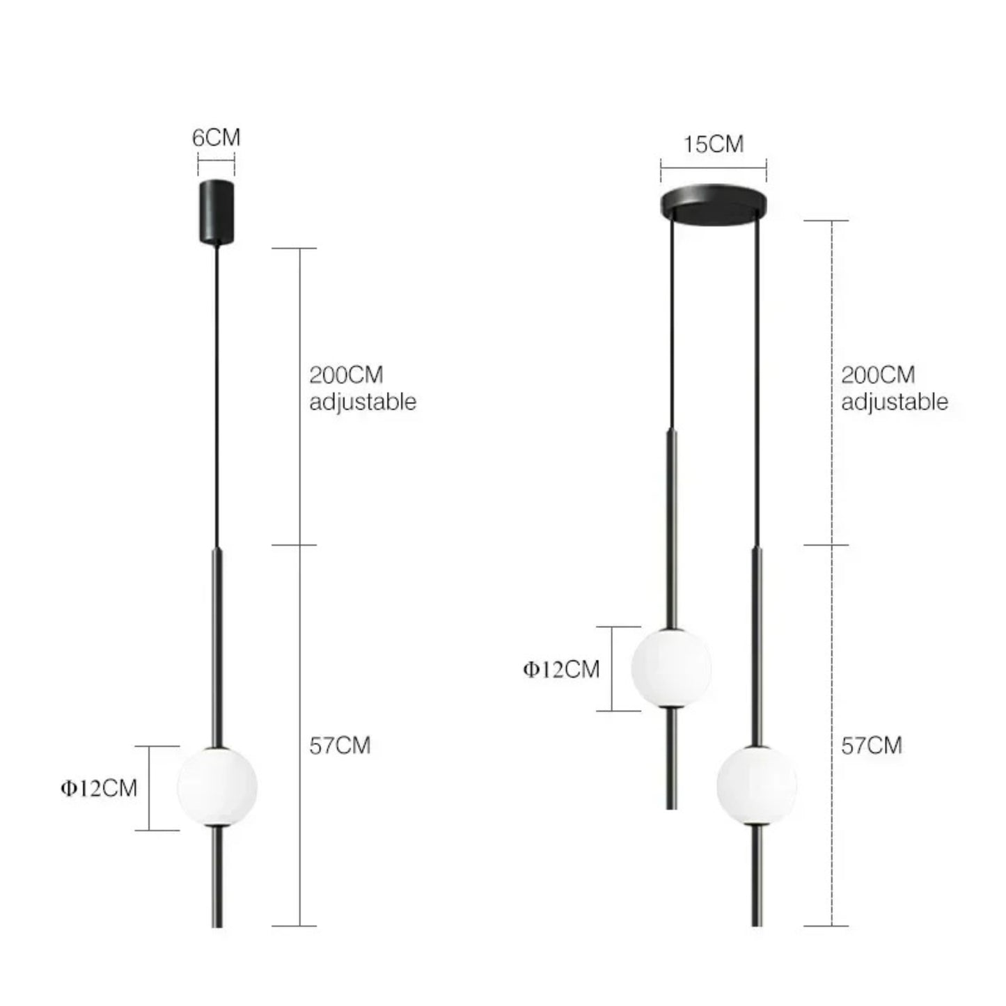 Modern Minimalist Dual Pendant Light - Modefinity