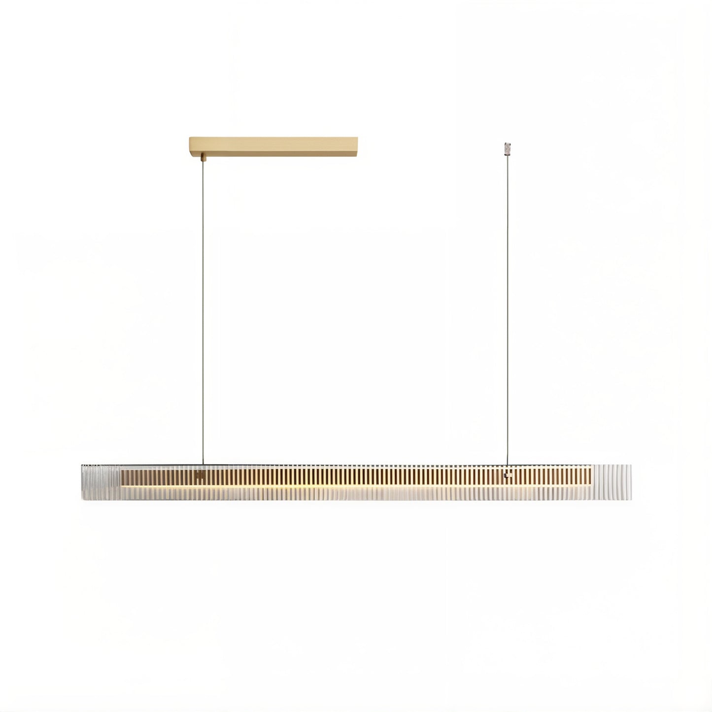 Modern Ribbed Design Sleek Linear Pendant Light - Modefinity