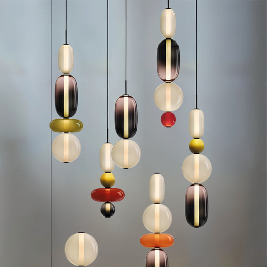 Artistic Glass Pendant Light Set