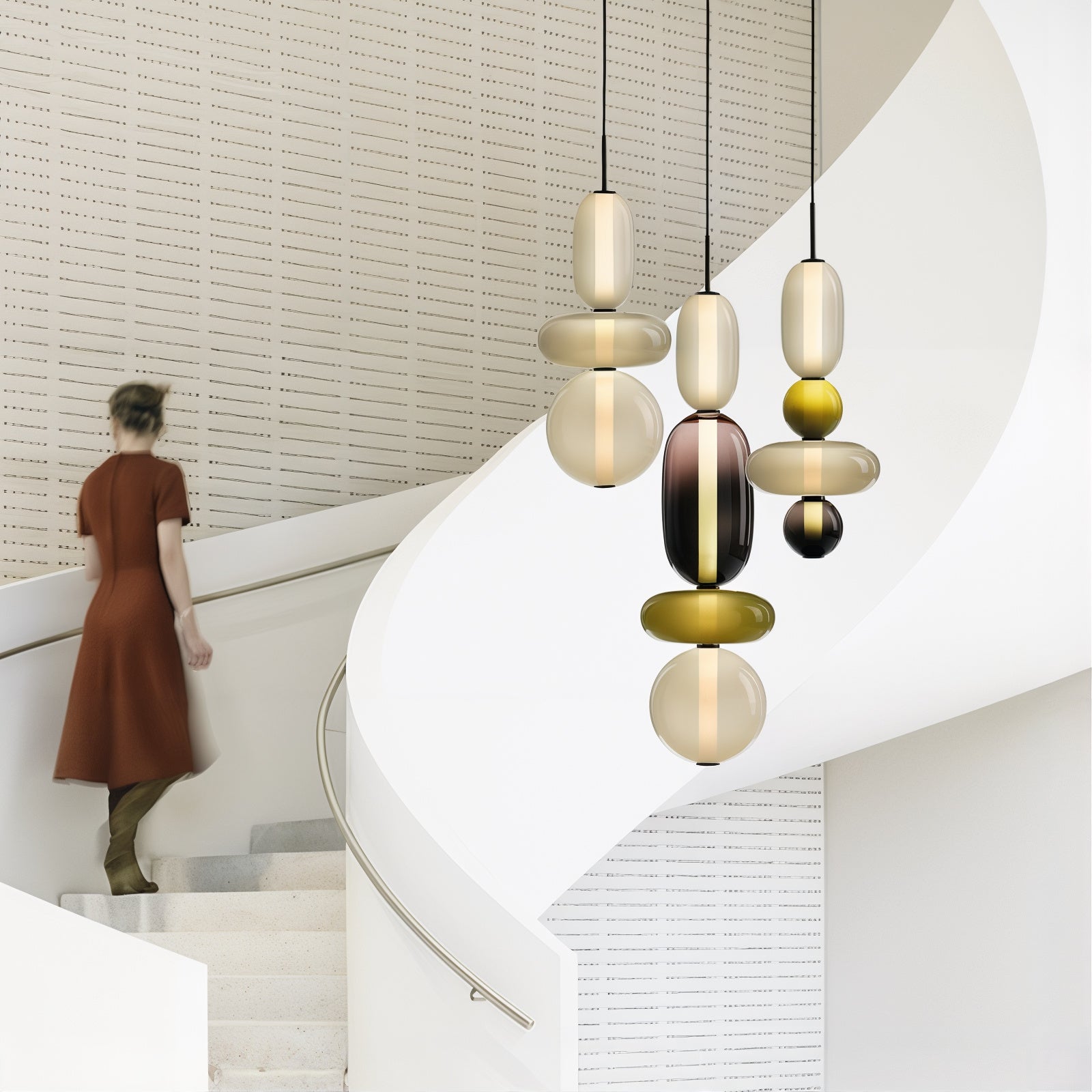 Artistic Glass Pendant Light Set - Modefinity