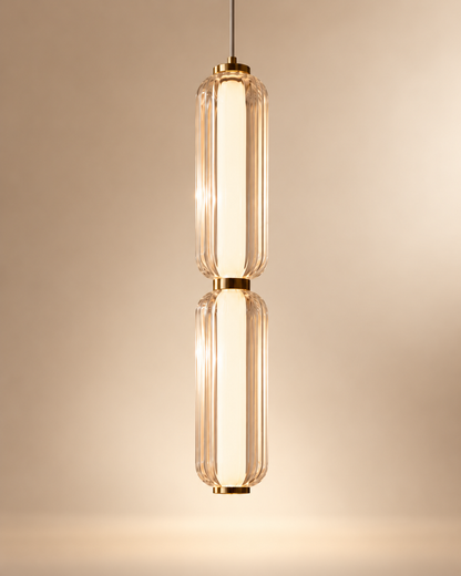 Elegant Fluted Glass Pendant Light