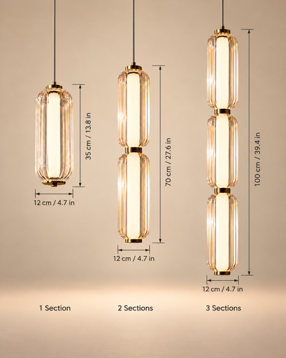 Elegant Fluted Glass Pendant Light