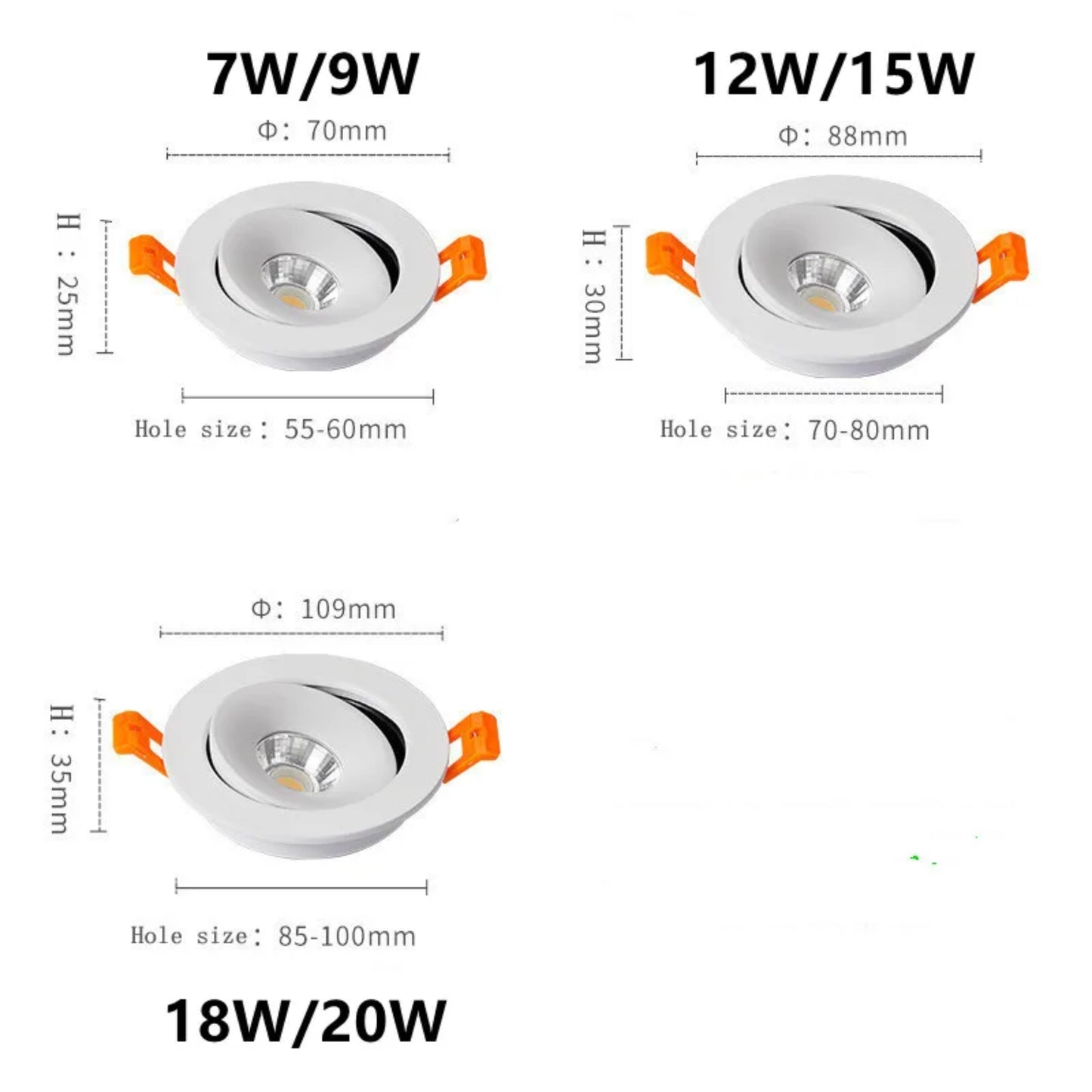 Sleek Adjustable LED Recessed Downlight – Minimalist Ceiling Spotlight for Modern Interiors - Modefinity