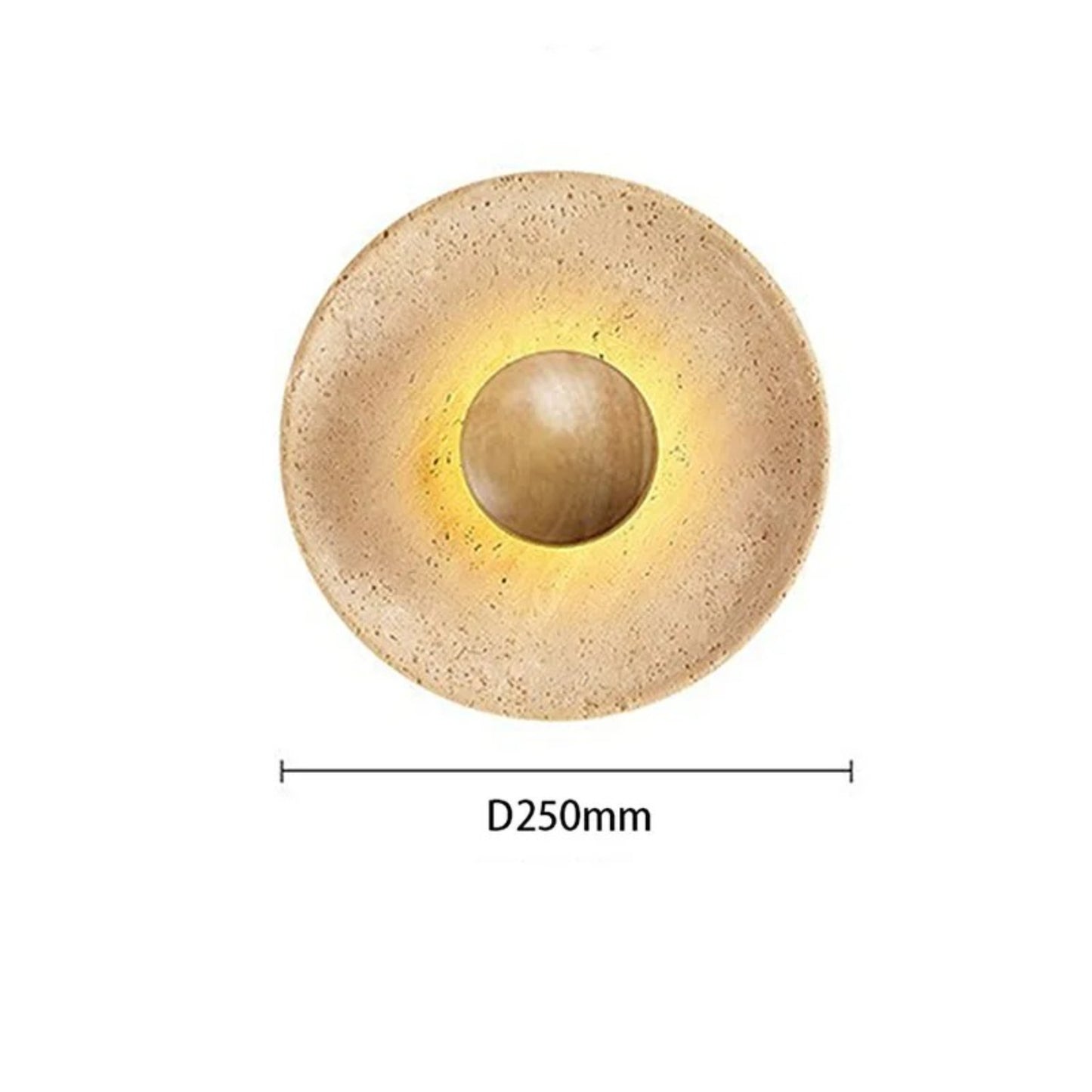 Solar Eclipse Stone & Wood Wall Light – Artistic Ambient Sconce - Modefinity