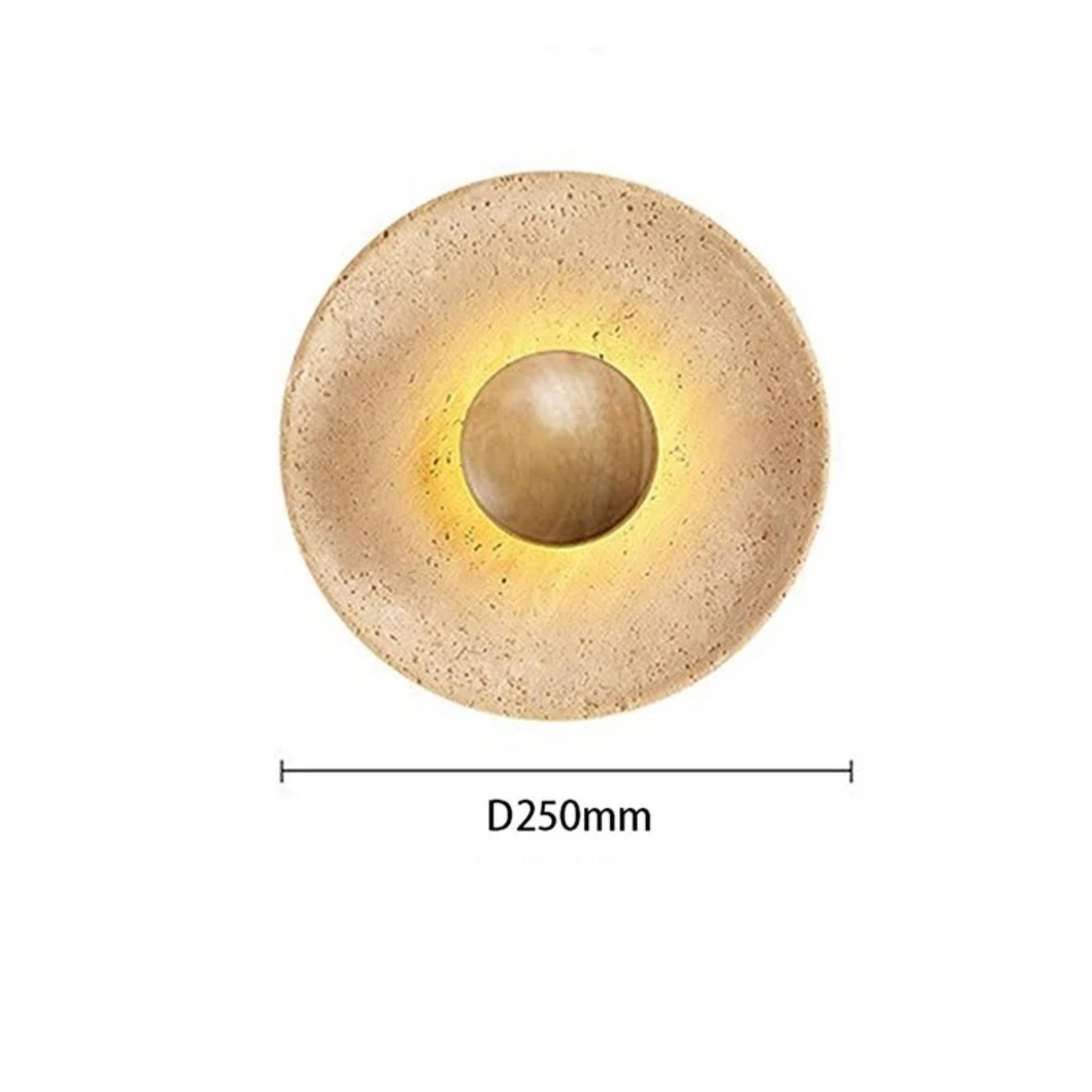 Solar Eclipse Stone & Wood Wall Light – Artistic Ambient Sconce - Modefinity