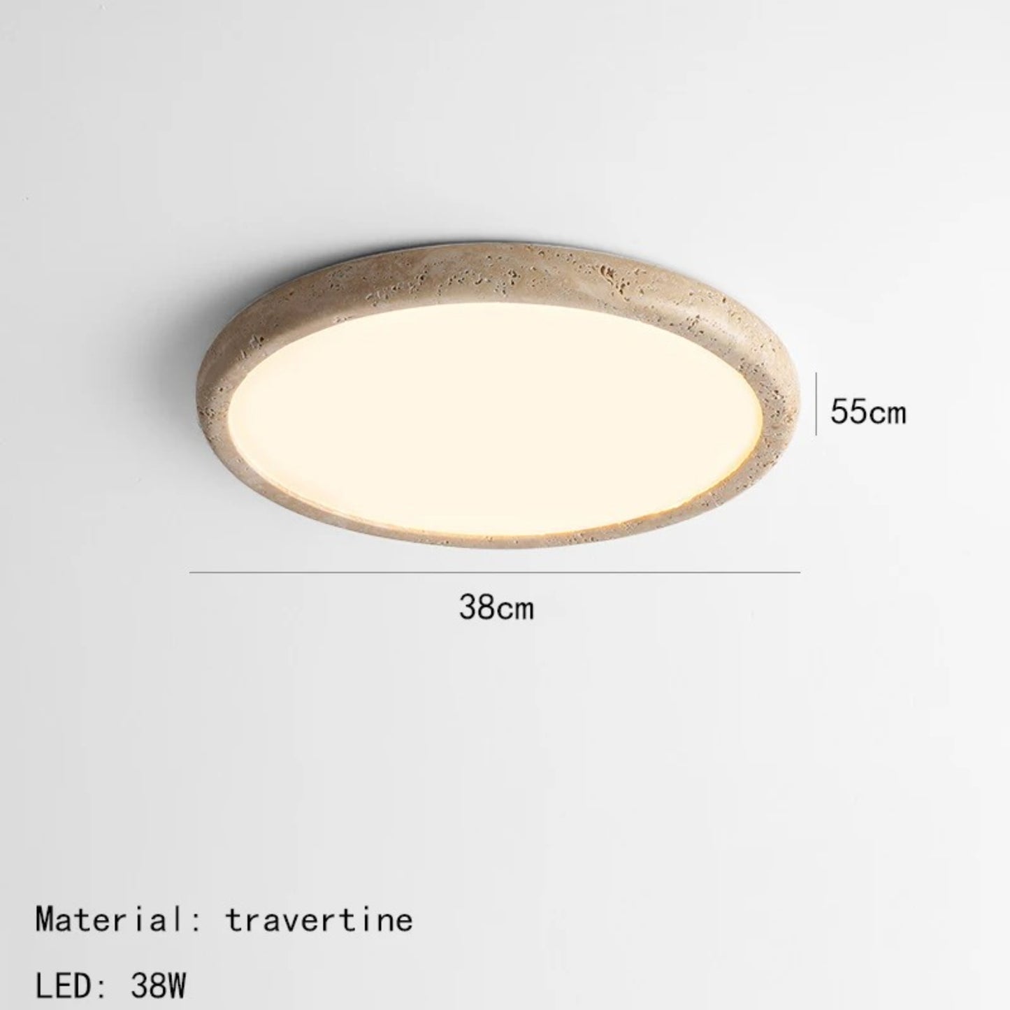 Terra Glow Stone Ceiling Light - Modefinity