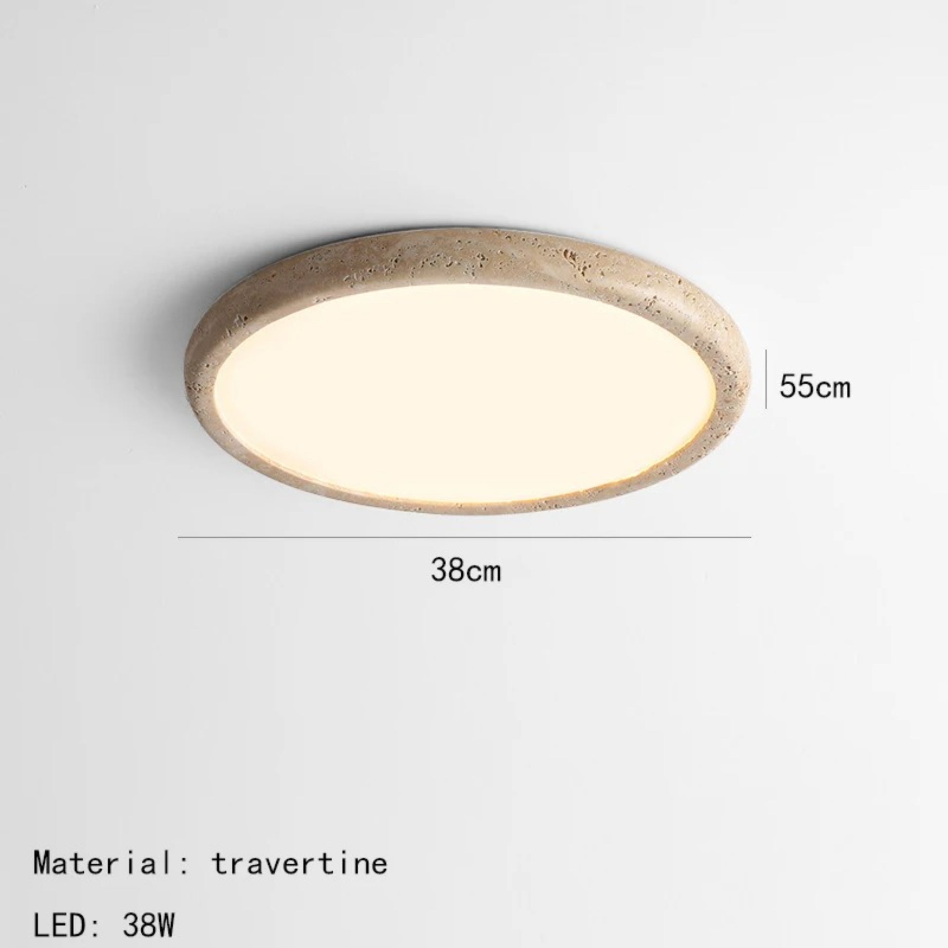 Terra Glow Stone Ceiling Light - Modefinity