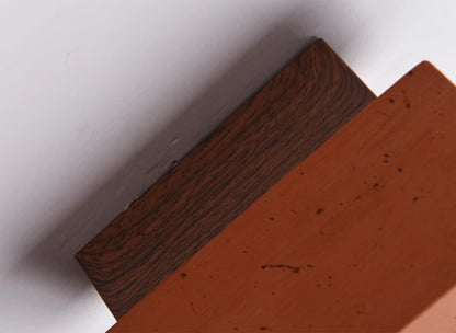 Terracotta Minimalist Wall Light – Modern Rustic Cylinder & Cube Design - Modefinity