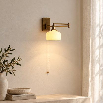 Ceramic Swing Arm Wall Light