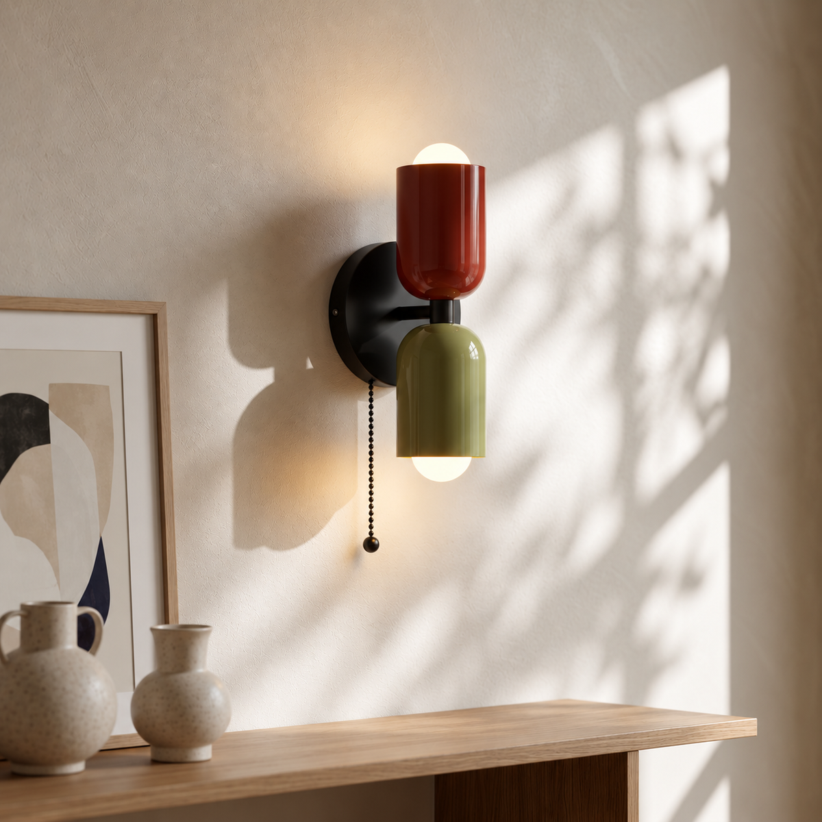 Pippa Colorful Glass Double Wall Sconce