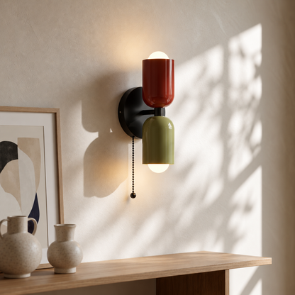 Pippa Colorful Glass Double Wall Sconce