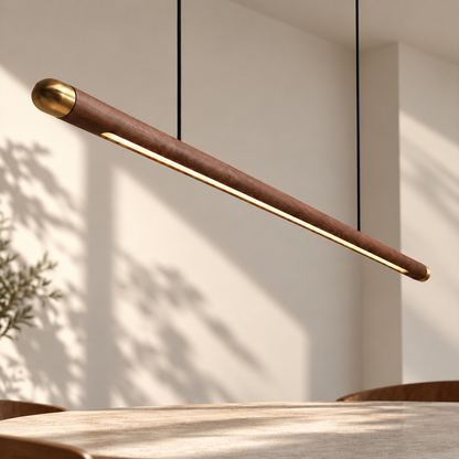 Minimalist Wooden LED Pendant Light