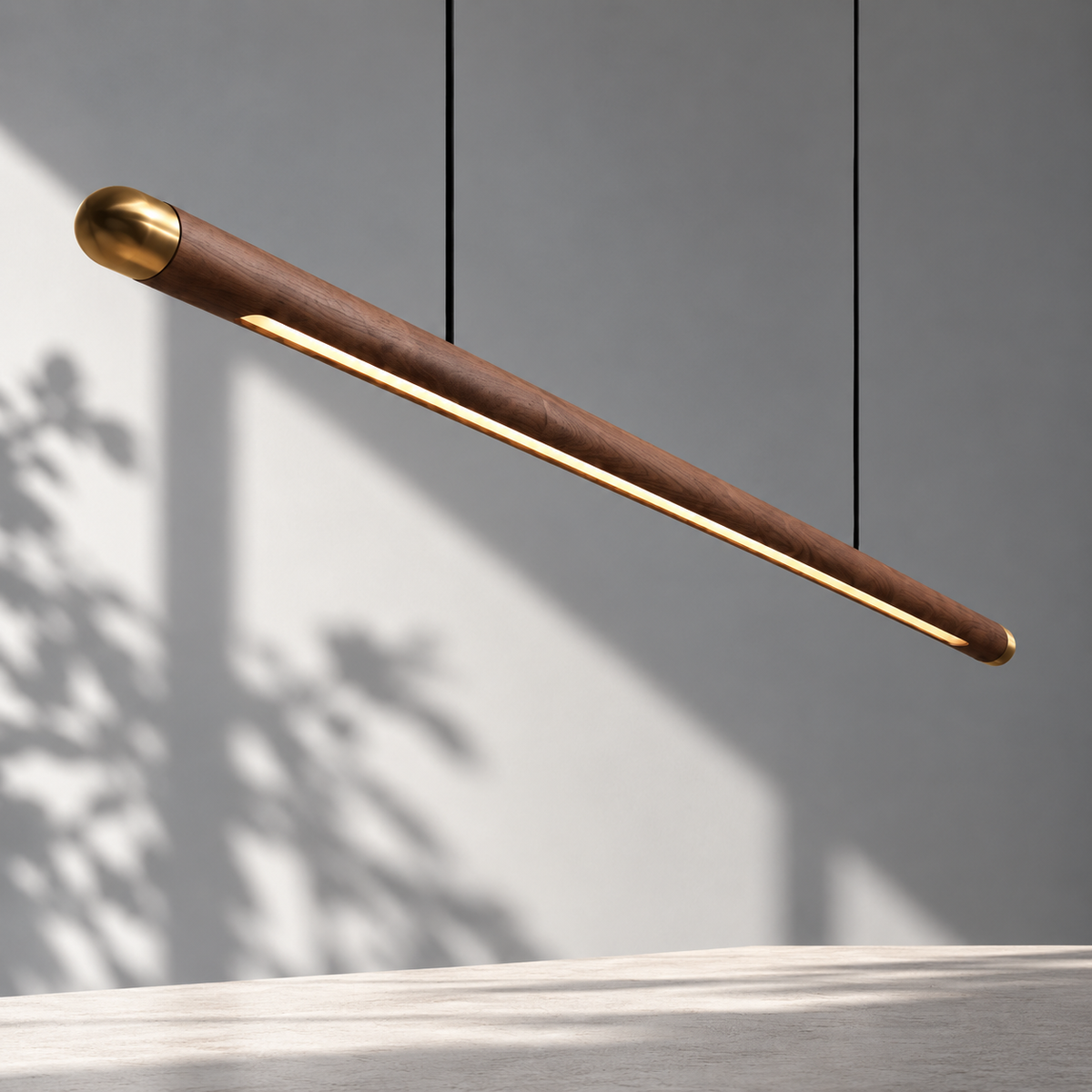 Minimalist Wooden LED Pendant Light
