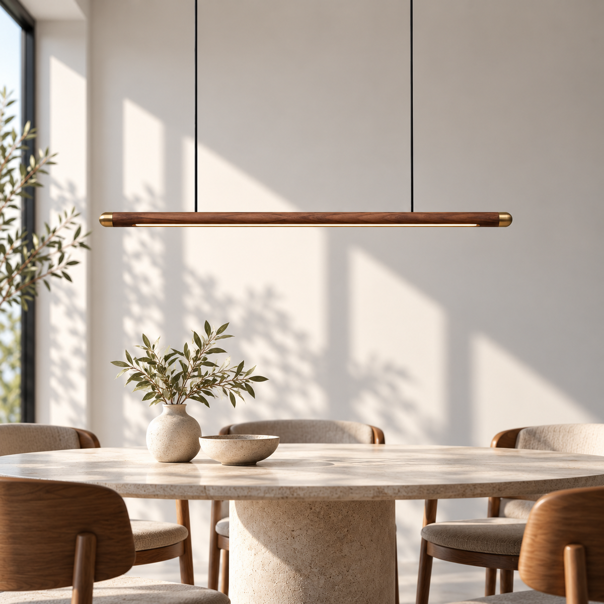 Minimalist Wooden LED Pendant Light