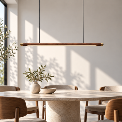 Minimalist Wooden LED Pendant Light