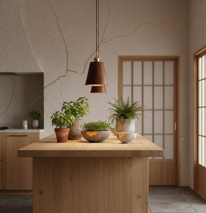 Walnut Wood Lampshade for Grow Bulbs – Stylish Plant Lighting Fixture