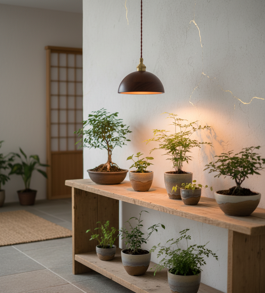 Walnut Wood Lampshade for Grow Bulbs – Stylish Plant Lighting Fixture