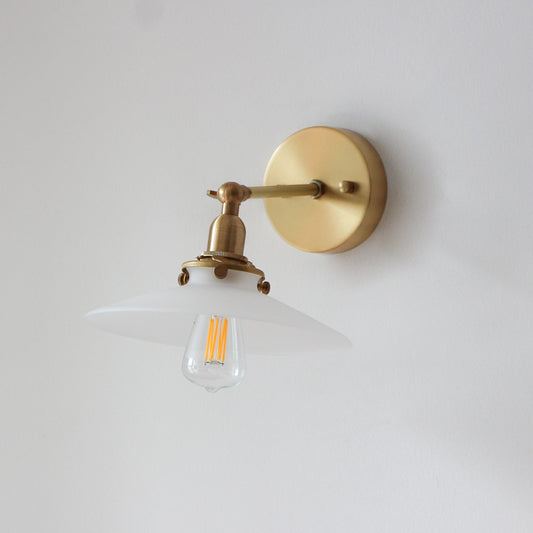 Brass Flat Glass Wall Light - 210GWL - Modefinity