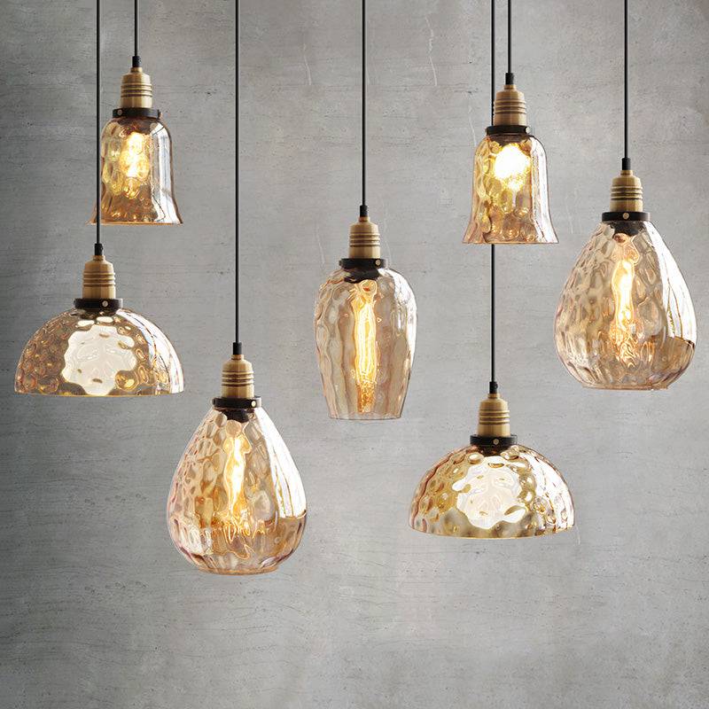 Stunning Amber Glass Pendant Chandeliers For Covered Porch image