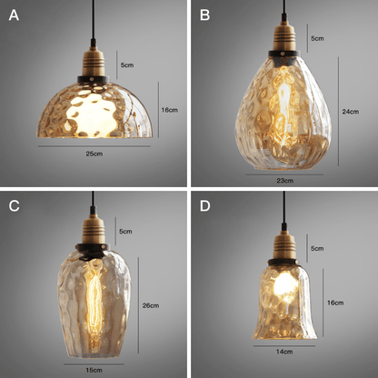 Amber Glass Pendant Light - 229GPL - Modefinity