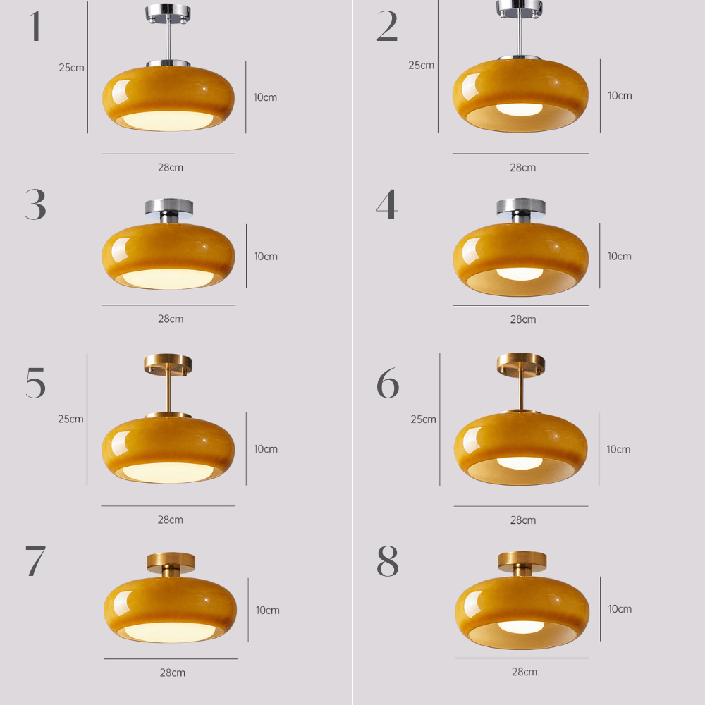 Amber Retro Glass Pendant Light - 231GPL - Modefinity