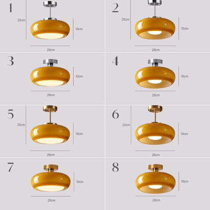 Amber Retro Glass Pendant Light - 231GPL - Modefinity