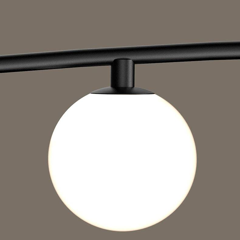 Black Modern Chandelier With Frosted Globes - 1LCH3 - Modefinity