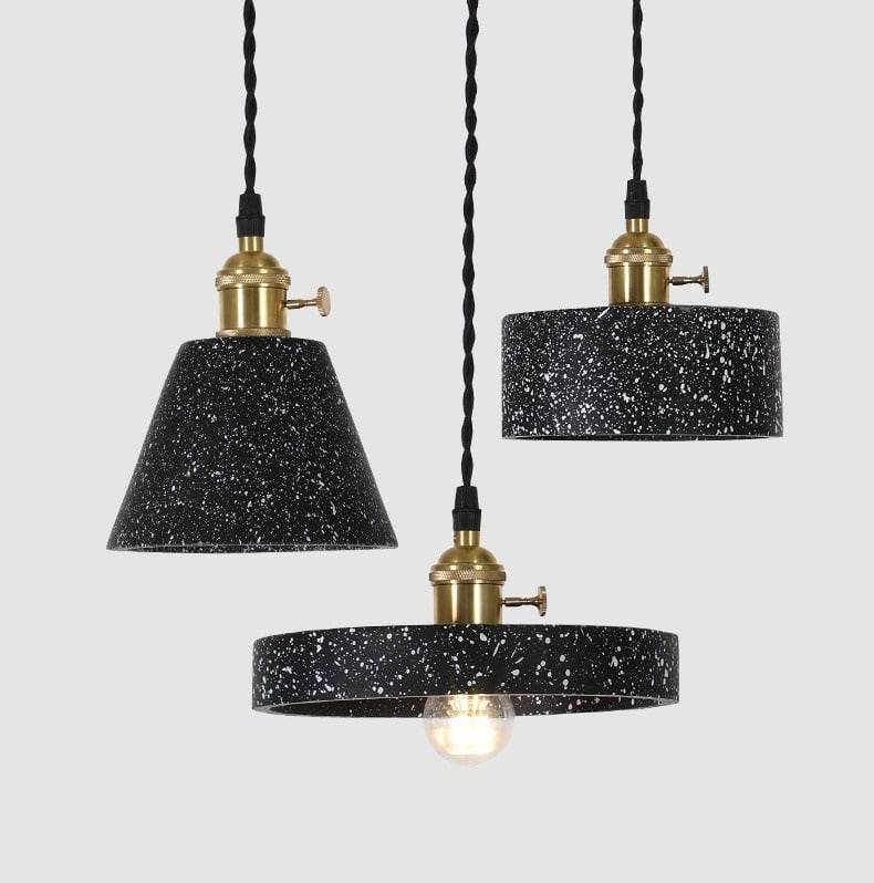 Black Terrazzo Cement Pendant Light - 106CM - Modefinity