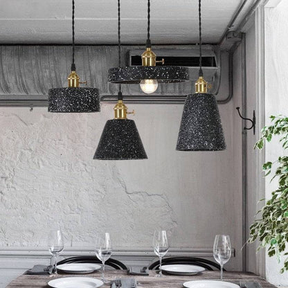 Black Terrazzo Cement Pendant Light - 106CM - Modefinity