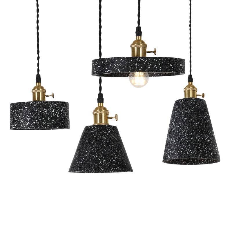 Black Terrazzo Cement Pendant Light - 106CM - Modefinity