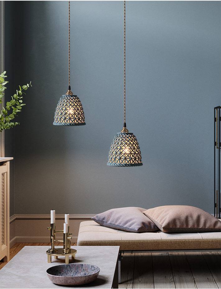 Braided Ceramic Pendant Light - 202CPL - Modefinity