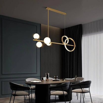 Brass Chandelier With LED Ring - 1CH6 - Modefinity