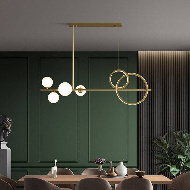 Brass Chandelier With LED Ring - 1CH6 - Modefinity