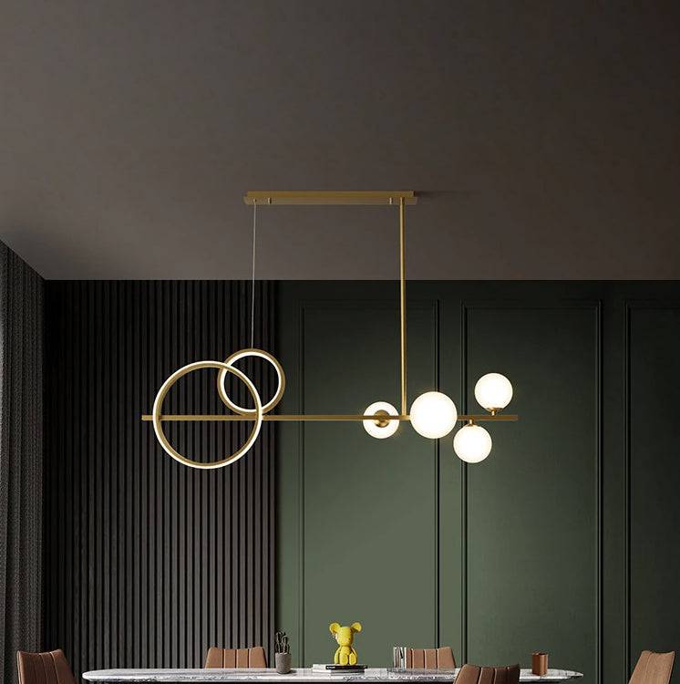 Brass Chandelier With LED Ring - 1CH6 - Modefinity