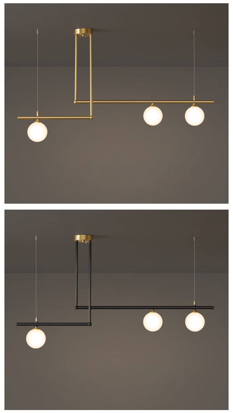 Brass Chandelier With White Frosted Globes - 1CH1 - Modefinity