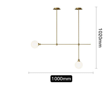 Brass Chandelier With White Frosted Globes - 1CH4 - Modefinity