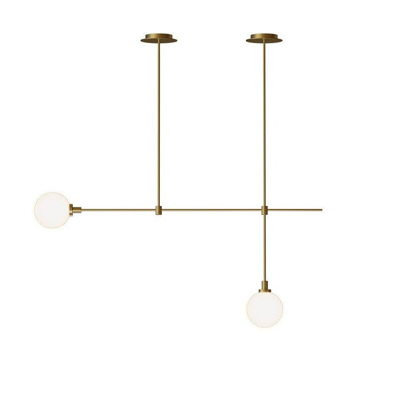 Brass Chandelier With White Frosted Globes - 1CH4 - Modefinity