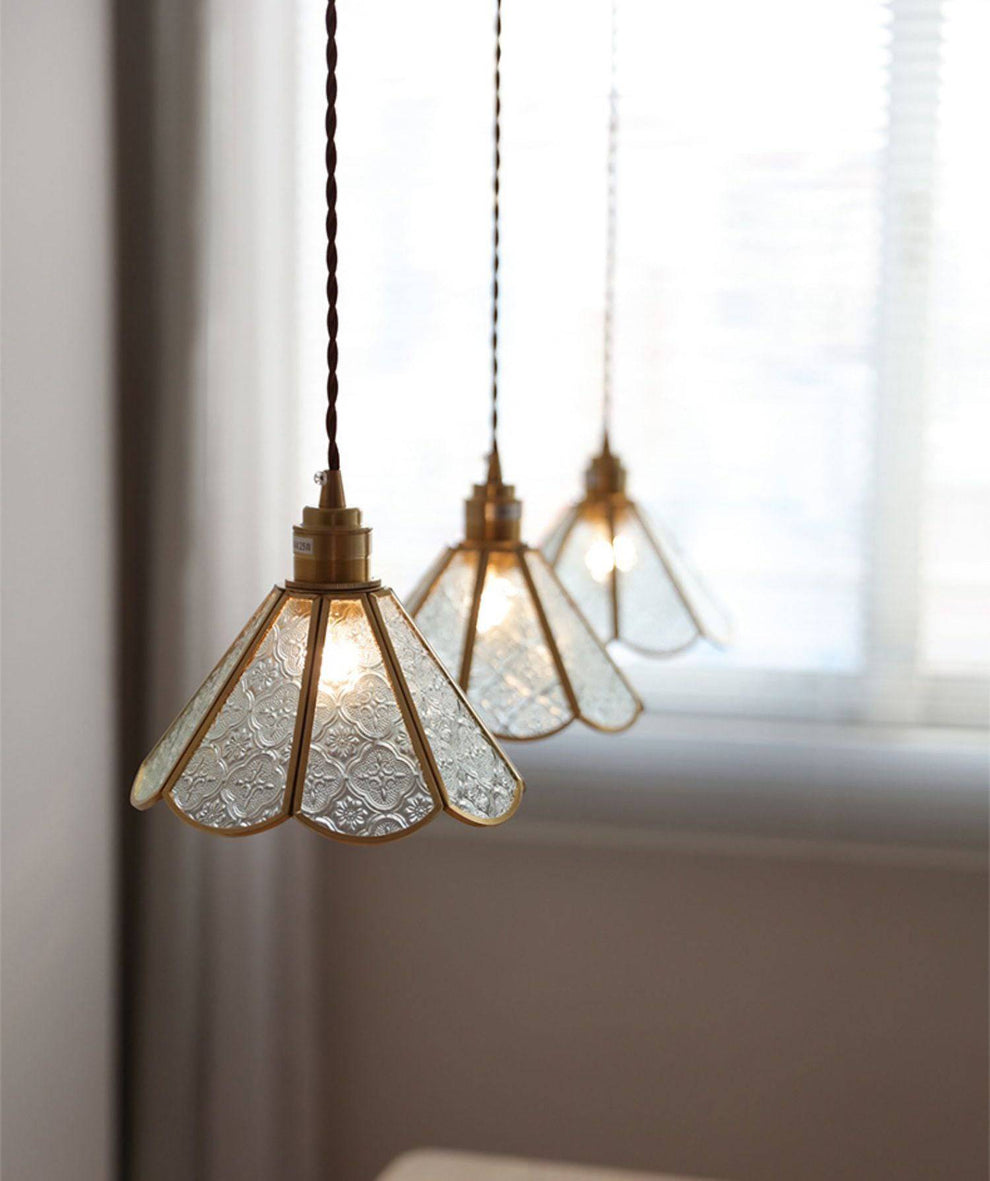 Popxstar Nordic Vintage Brass Glass Pendant Light Creative Colorful Lustre Decorative Lamps For Cafe Store Home Decor Kitchen Indoor Lamp