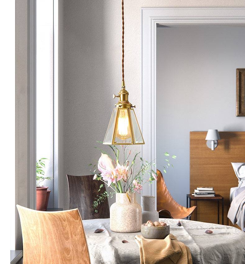 Brass Glass Pendant Light - 236GPL - Modefinity