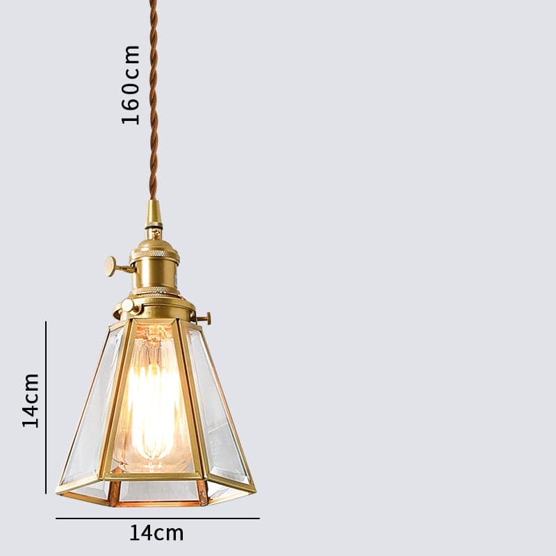 Brass Glass Pendant Light - 236GPL - Modefinity