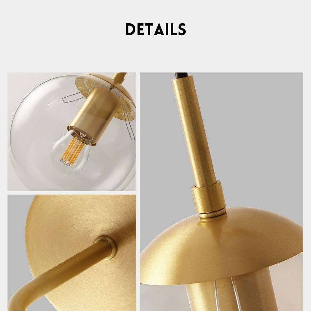 Brass Globe Glass Wall Light - 209GWL - Modefinity