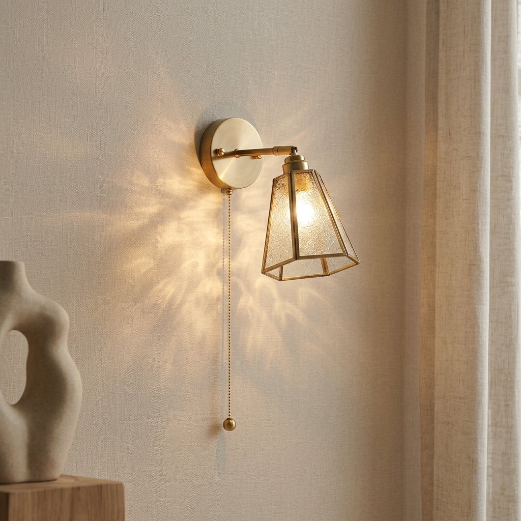 Lumière murale en laiton en verre - 204 gbwl